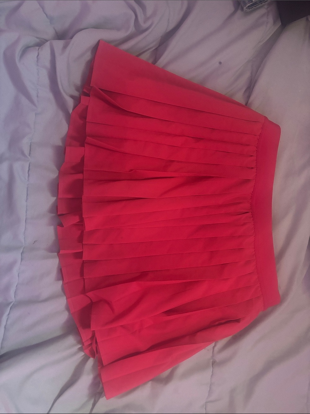 Pleated Red Women's Skirt